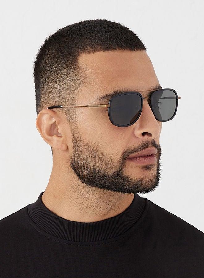 30 سندايز نظارات شمسية رجالية مستطيلة  نوستالجيا بحماية  أسود، رمادي - Image 5