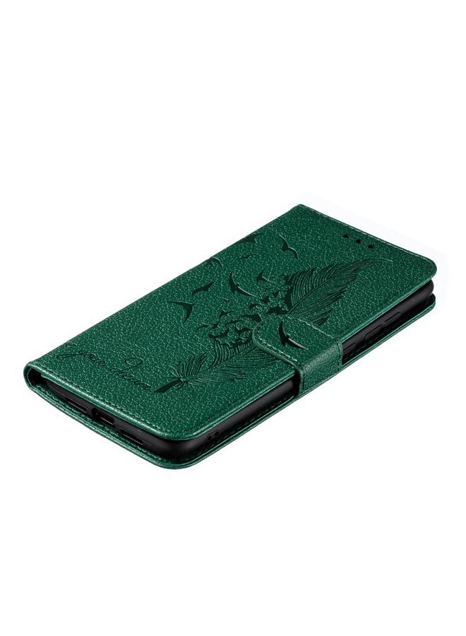 اس-توب جراب جلدي أفقي قابل للطي بتصميم ريشة من الليتشي مع محفظة وحامل وفتحات للبطاقات لهاتف Xiaomi Mi 9 - Image 5