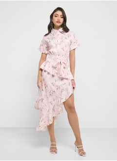 ELLA Printed Frilled Dress  - Image 4