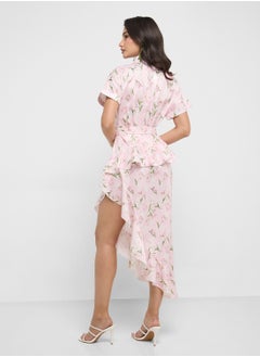 ELLA Printed Frilled Dress  - Image 2