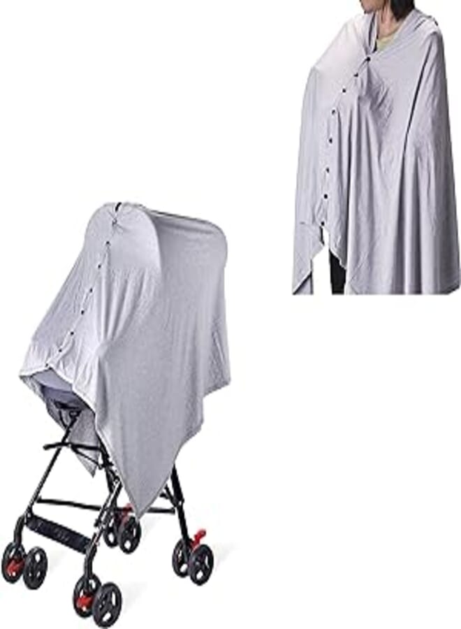 Baby Nursing Cover & Nursing Poncho - Multi Use Cover for Baby Car Seat Canopy, Shopping Cart Cover, Stroller Cover, Infinity Scarf 360° Privacy Breastfeeding Protection,Baby Shower Gifts for Boy&Girl