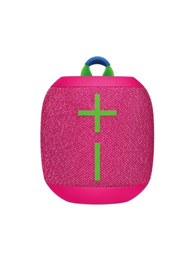 Ultimate Ears - WONDERBOOM 3، مكبر صوت لاسلكي صغير محمول بتقنية البلوتوث، صوت جهير قوي بزاوية 360 درجة للاستخدام في الهواء الطلق، مقاوم للماء والغبار IP67، قابل للطفو، مدى 131 قدمًا - وردي فاتح - Image 1