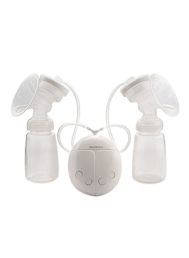 2-Piece Portable Double Electric Breastfeeding Breast Pump With Baby Bottles - Image 1