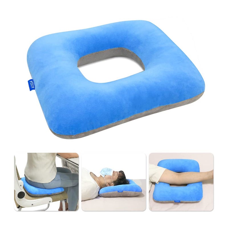 AOSSA Donut Pillow Seat Cushion for Tailbone Pain Bedsore Pressure Relief Pillow Hemorrhoid Butt Pillow for Sitting Medical Post Hip Surgery Cushion Pregnancy Pressure Sores Doughnut Pillow