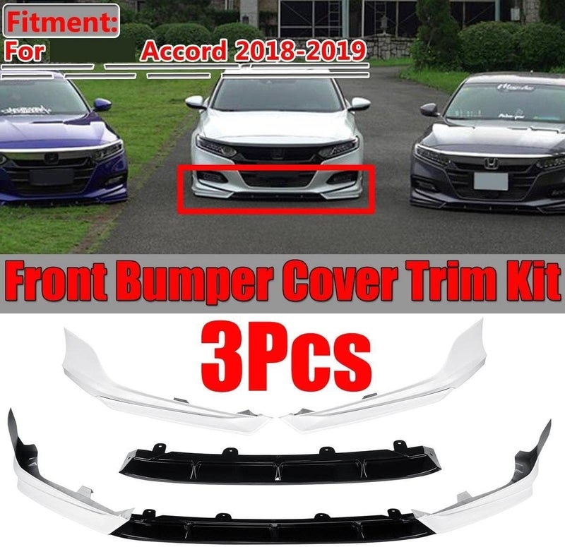 Wivplex 3pcs Car Front Bumper Splitter Lip Spoiler Kit - Image 2