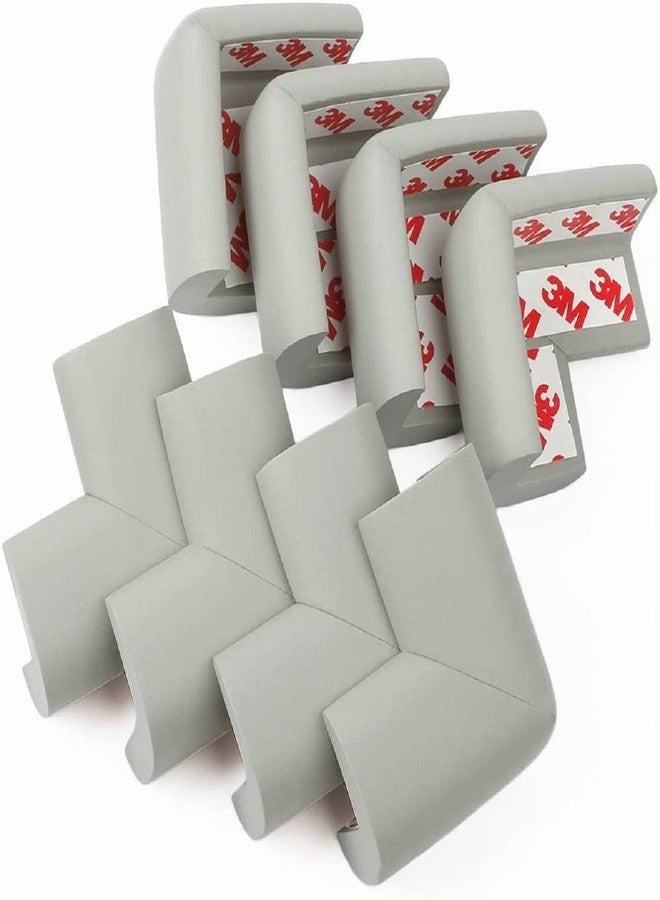 SHFTI Safety Corner Cushion, Soft Baby Proofing Table Corner Protectors Strong Adhesive Edge Guards Protection for Furniture Against Sharp Corners (Grey, Pack of 8) - Image 1