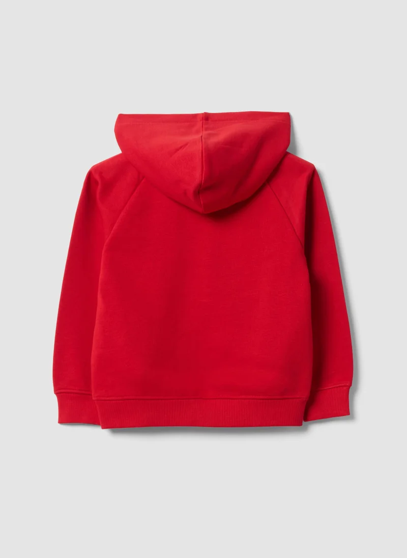 Ovs OVS Red Oversized Cotton-Blend Hoodie With Spider-Man Print For Boys