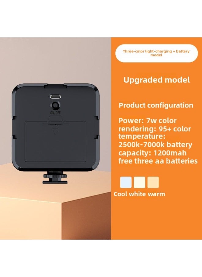 Generic - Customized Handheld Photography Lighting Selfie Fill Light Flap Pocket Pants Light Processing Rgb Cyberpunk Mini Live Broadcast Lighting-Specification:Pocket Light-upgraded Three Colors (rechargeable + Battery Model) - Image 1