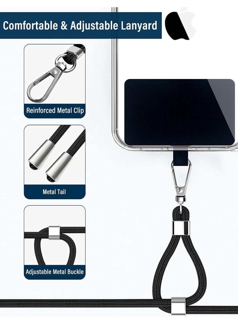 2Pack Phone Lanyard, Universal Crossbody Cell Phone Lanyards, Multifunctional Nylon Patch Adjustable Shoulder Neck Strap Compatible with Most Smartphones(White)  - Image 2