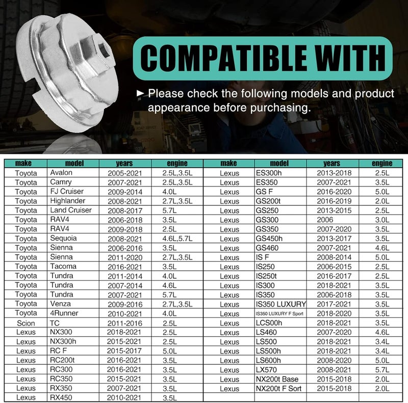 Tongze 64.5mm Oil Filter Wrench for Toyota and Lexus Vehicles - Image 5