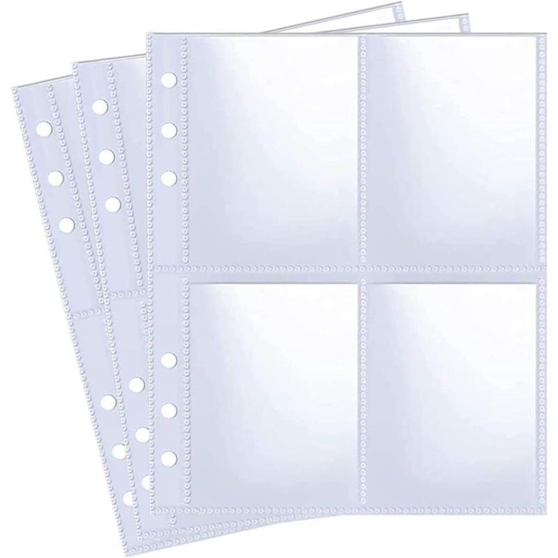 A4 120 Pocket Photo Sleeves 30 Pack Refill Pages for3 Ring Binder Kpop Card Album - Image 1
