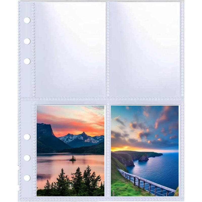 A4 120 Pocket Photo Sleeves 30 Pack Refill Pages for3 Ring Binder Kpop Card Album - Image 3