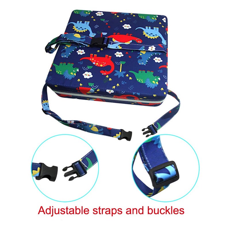 SUNMALL Dining Chair Heightening Cushion Portable Dismountable Adjustable Highchair Booster for Baby Toddler Kids Infant Washable Thick Chair Seat Pad Mat (Dark Blue) - Image 4