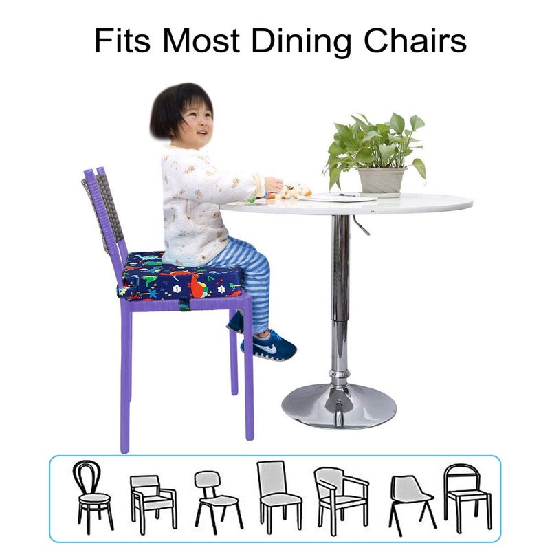 SUNMALL Dining Chair Heightening Cushion Portable Dismountable Adjustable Highchair Booster for Baby Toddler Kids Infant Washable Thick Chair Seat Pad Mat (Dark Blue) - Image 5