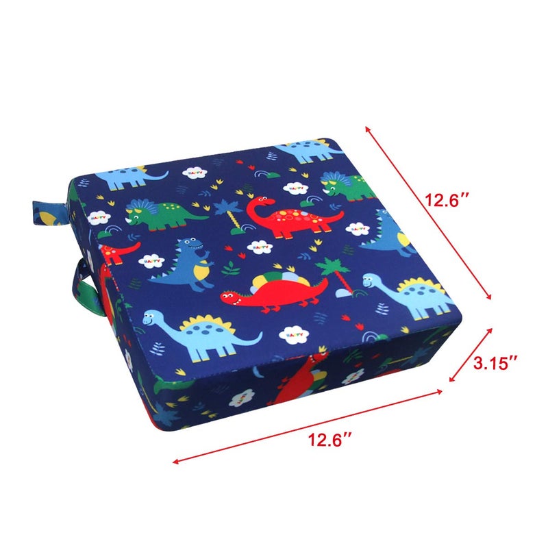 SUNMALL Dining Chair Heightening Cushion Portable Dismountable Adjustable Highchair Booster for Baby Toddler Kids Infant Washable Thick Chair Seat Pad Mat (Dark Blue) - Image 2