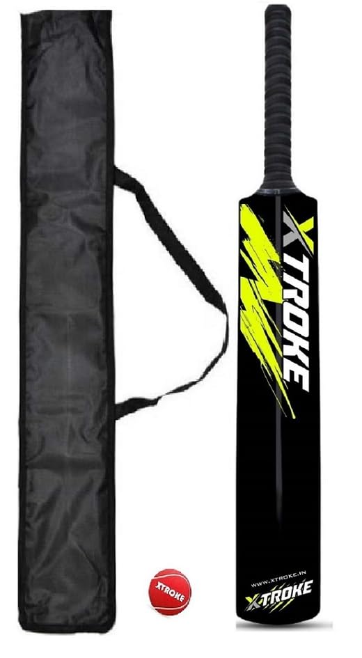 XTROKE Power Edition Hard Plastic Cricket Bat for Tennis Ball with Free Tennis Ball & Bat Cover | Lightweight Durable Bat for Kids, Adults & Beginners | Full Size Practice Cricket Bat - Image 2
