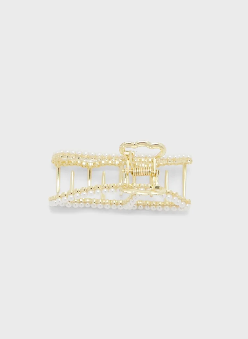 ELLA Pearl Detail Butterfly Claw Hair Clip