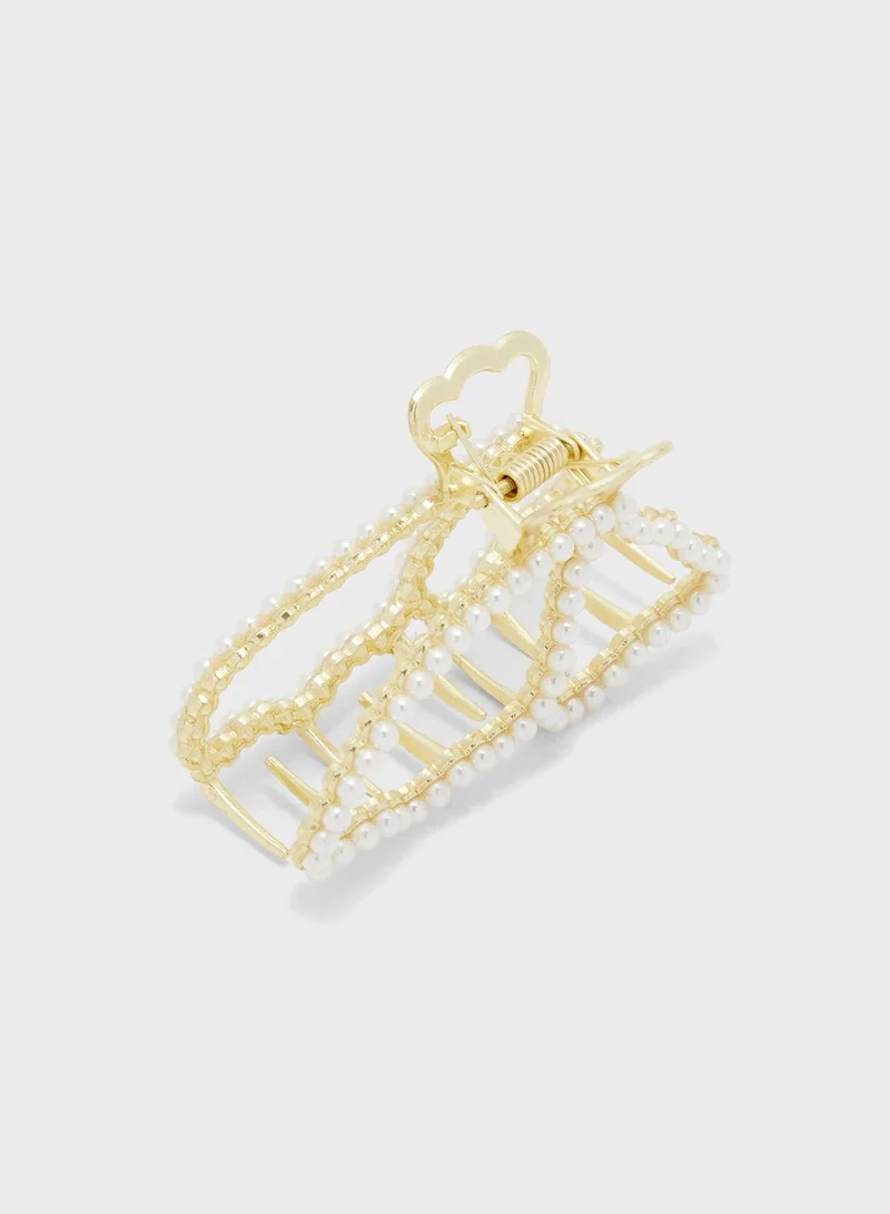 ELLA Pearl Detail Butterfly Claw Hair Clip