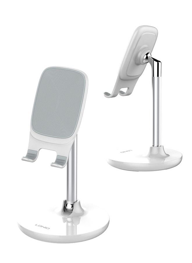 LDNIO - Folding Universal Desktop Mobile Phone And Tablet Stand White - Image 1