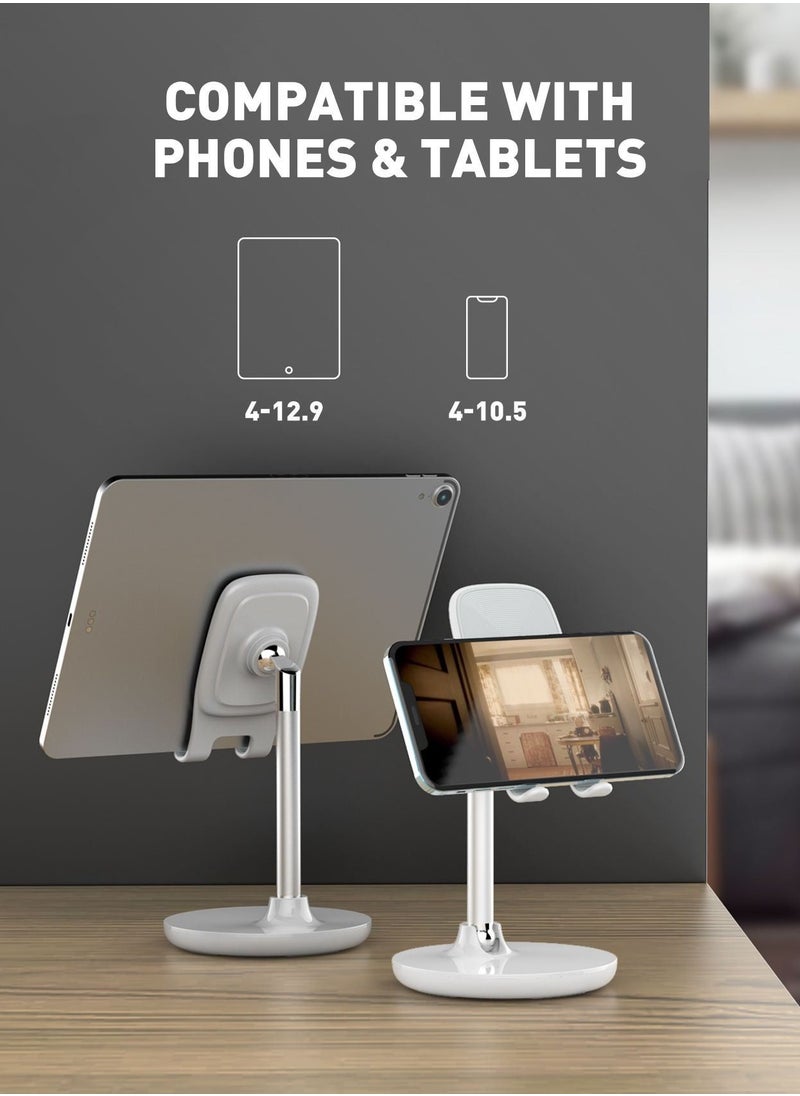 LDNIO - Folding Universal Desktop Mobile Phone And Tablet Stand White - Image 1