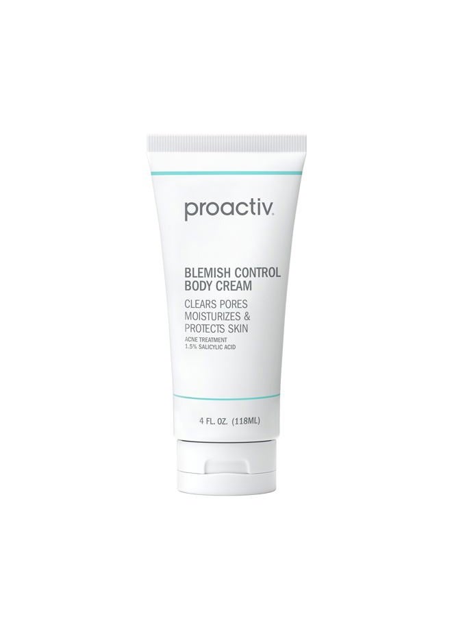 Proactiv Blemish Control Body Cream - Exfoliating Salicylic Acid Clears Breakouts. Formulated for Acne-prone Skin, 4 fl oz - Image 1