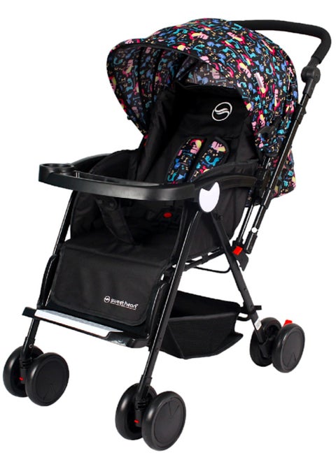 Lightweight Baby Stroller Compact And Easy One - Hand Fold With Adjustable Leg Rest And Top Tray Ideal For Newborn Baby To 3 Years