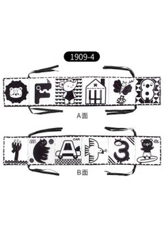 Baby Crib Early Education Educational Toys Double-sided Black And White Cloth Book Bed Circumference Pendant Cognitive Shape Animal Baby Cloth Book
