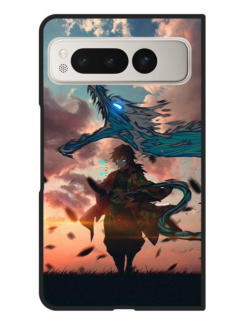 Theodor غطاء واقي مضاد للخدش ومقاوم للصدمات لجهاز Google Pixel Fold أنمي قاتل الشياطين - Image 1