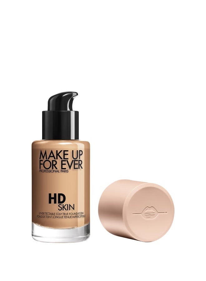 ميك اب فور ايفر كريم أساس HD Skin Foundation من ميك أب فور إيفر 30 مل - 2Y32 كراميل دافئ - Image 3