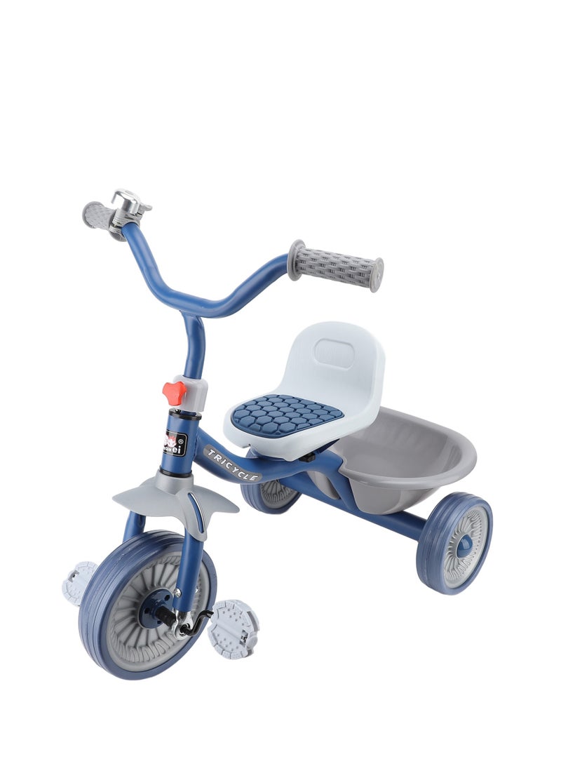 Velaurs Toddler Tricycle to Avoid Rollover, Anti-Skid, Silent Wheel Adjustment Chair, Children's Tricycle Toy, 40kg Load-Bearing Blue - Image 1