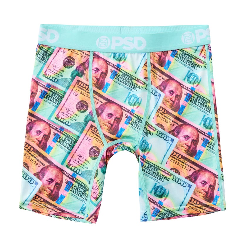 PSD Underwear Boys Youth Funny Money Boxer Brief 3 Pack, Multi, M - Image 3