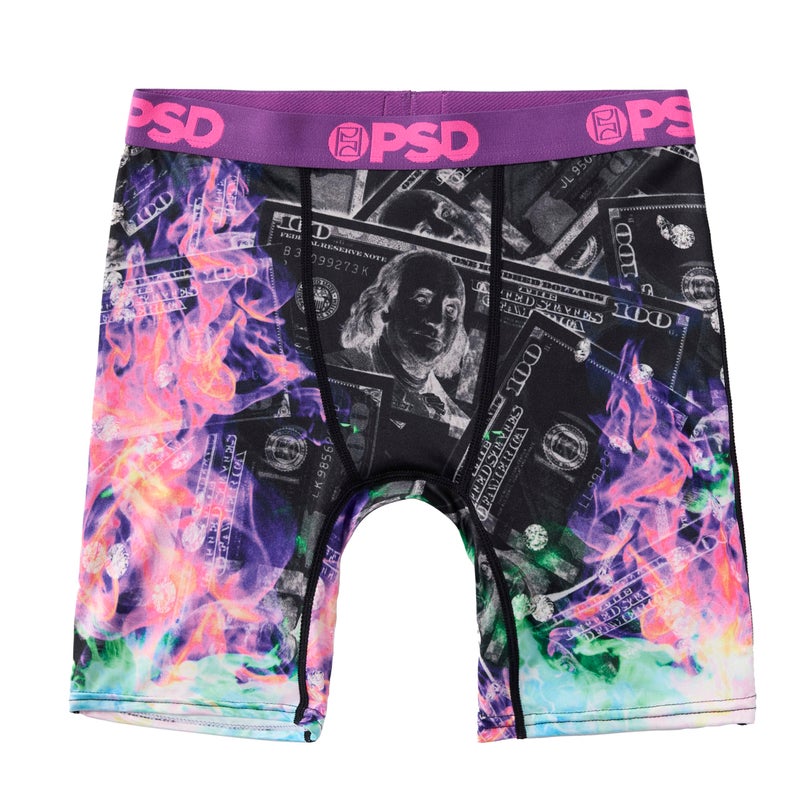PSD Underwear Boys Youth Funny Money Boxer Brief 3 Pack, Multi, M - Image 4