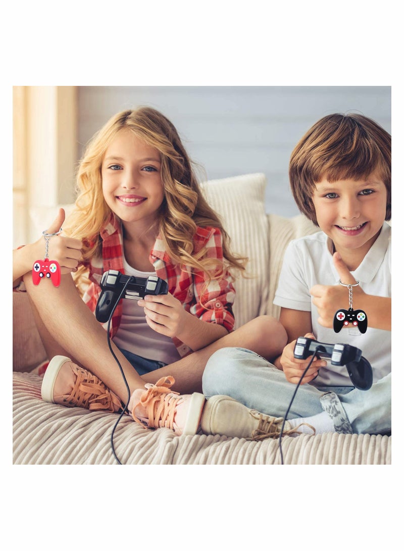 KASTWAVE 36 Pieces Video Game Controller Keychains Game Controller Key Ring Gaming Controller Handle Pendant Charms for Video Game Party Favors Birthday Baby Shower, 6 Colors - Image 2