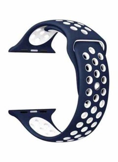 Apple Watch 42mm/44mm/45mm Nike Design Silicone Band Navy Blue/White