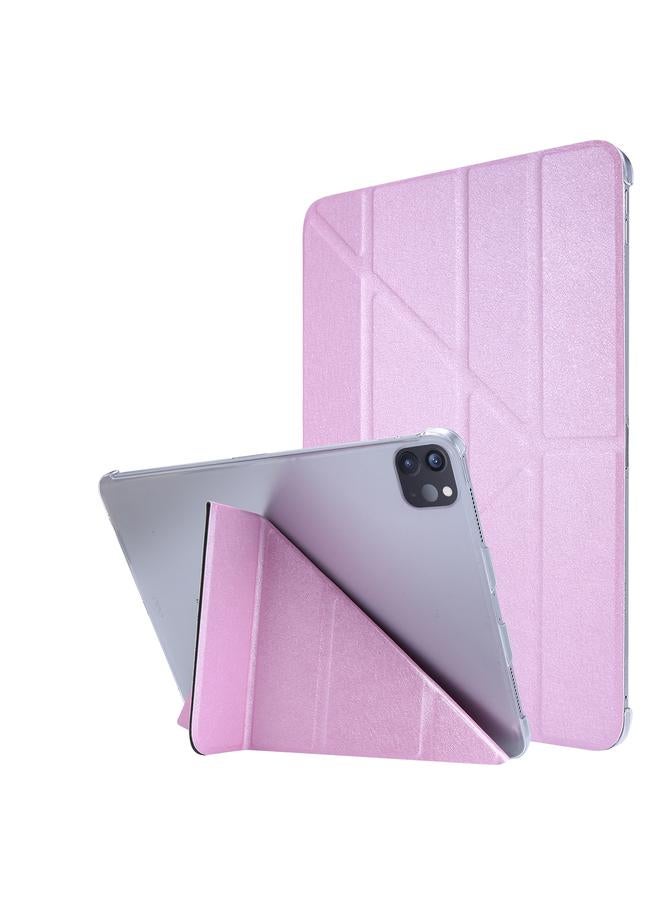 زبون حافظة لجهاز iPad Air 13 2025 / 2024 / iPad Pro 12.9 2022 / 2021، حافظة جلدية قلابة بتصميم أفقي وملمس حريري مع حامل - Image 1