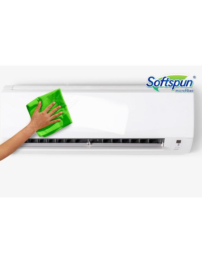 SOFTSPUN Microfiber Cloth (5pcs - 40x60cms -340GSM) Green, Super Soft Absorbent Cleaning Towels Cleans & Polishes Everything in Your Home. - Image 5