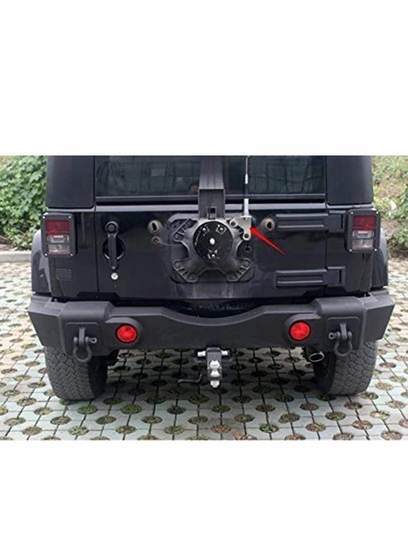 Jeep Spare Tire CB Antenna Mount for Wrangler Unlimited Sahara Bracket Stainless Steel Hood Trunk Channel - Image 4