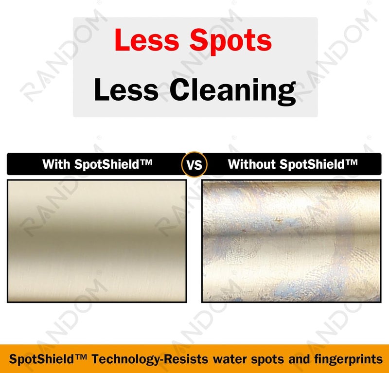 Random Shower Arm with Flange,Gold 8 Inches Ceiling Mount Shower Head Extension Arm Straight Arm Ceiling-Mounted For Fixed Shower Head,Brushed Gold.RD-91038-8BG - Image 1