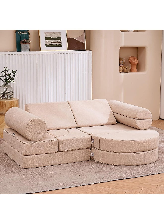 Generic 15-Piece Luxurious Kids Couch Playful Comfort for Both Little Ones and Adults  - Image 1