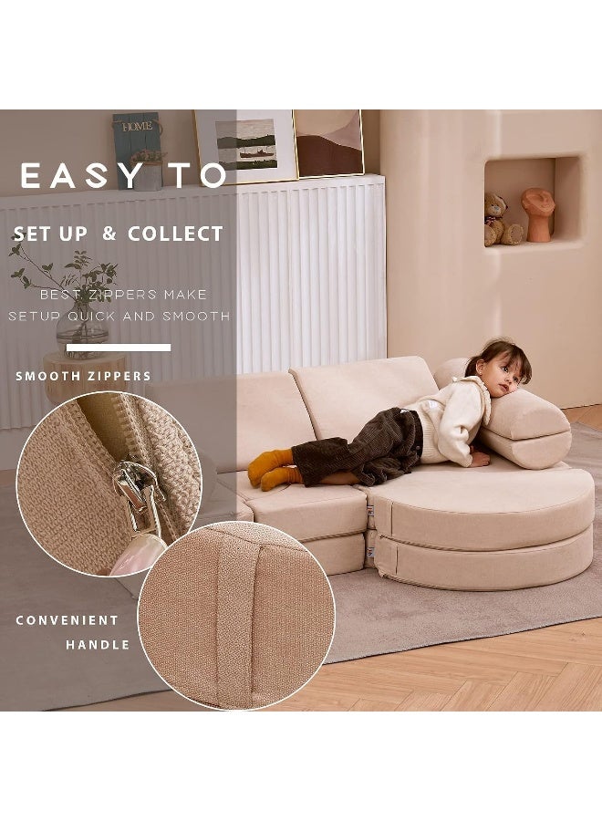 Generic 15-Piece Luxurious Kids Couch Playful Comfort for Both Little Ones and Adults  - Image 3