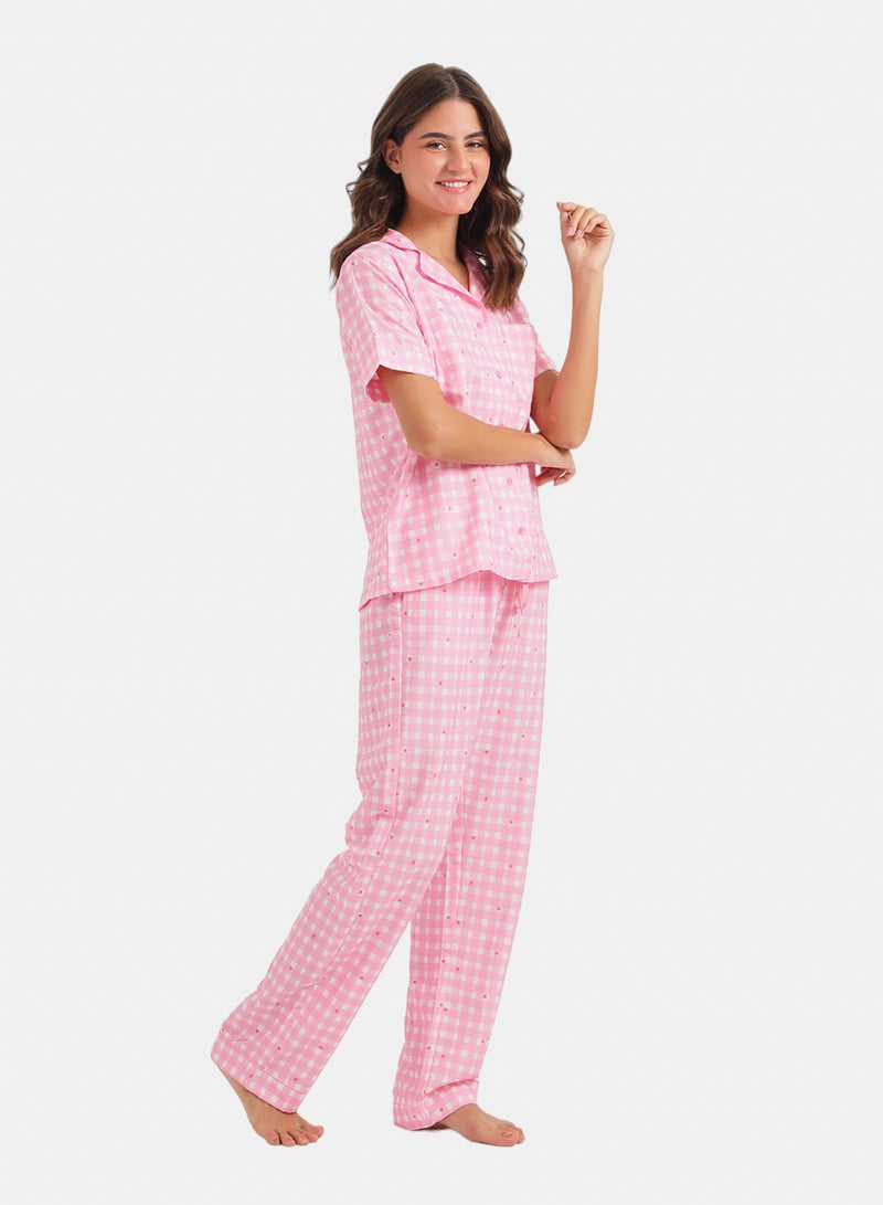 Carina Star-Checkered Pyjama Set - Image 2