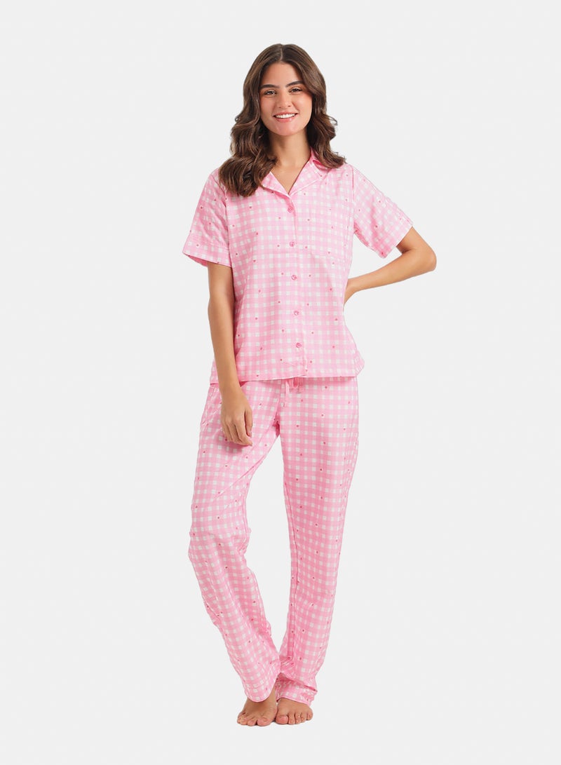 Carina Star-Checkered Pyjama Set - Image 1