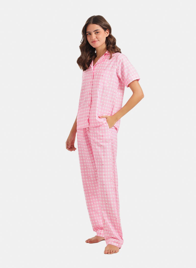 Carina Star-Checkered Pyjama Set - Image 3