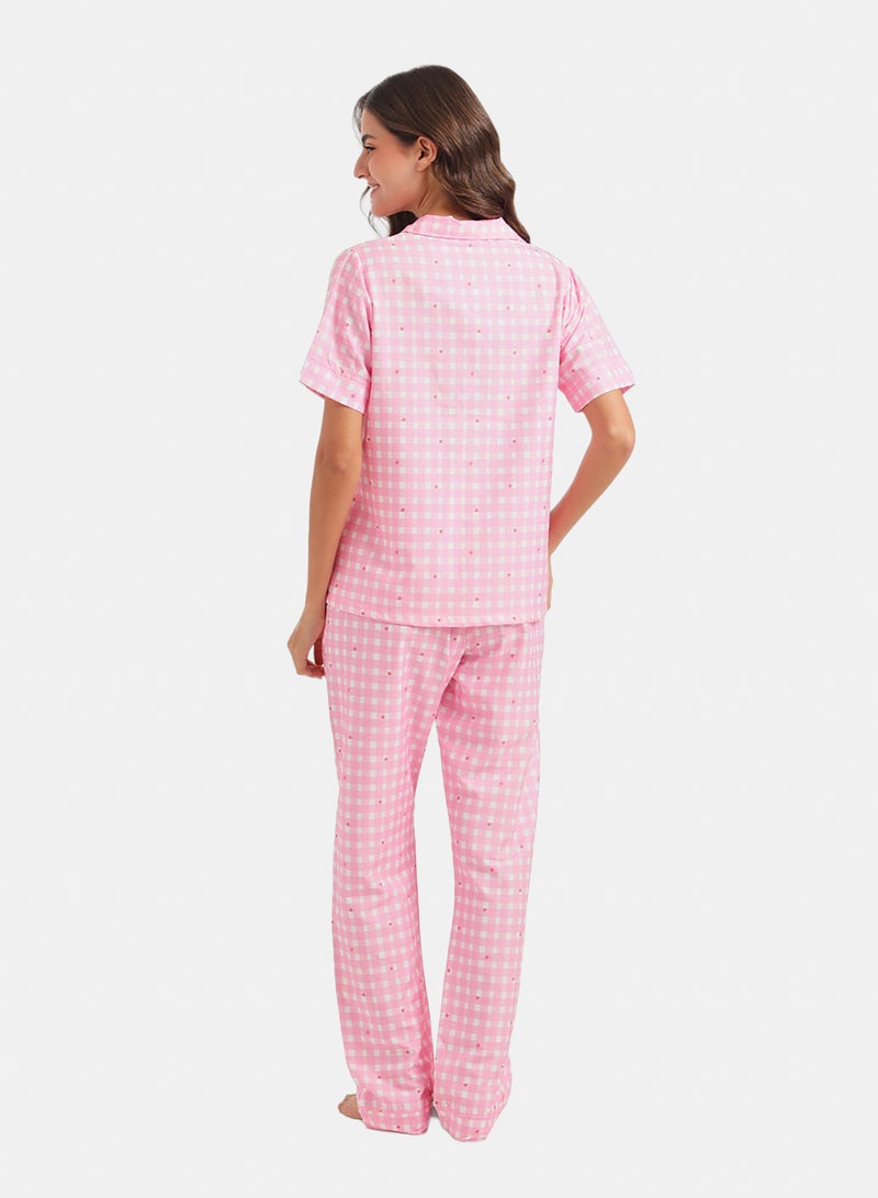 Carina Star-Checkered Pyjama Set - Image 4