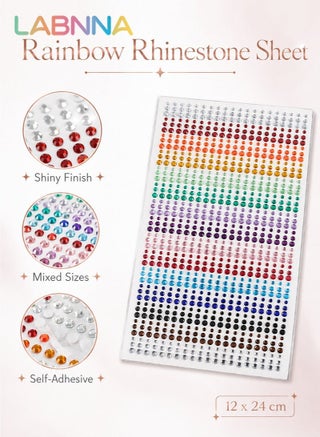 900 PCS Self Adhesive Rhinestone Stickers, Gem Sticker for Face, Hair, Craft, Clothes, Shoes, DIY, 3 mm to 5 mm Multicolored Diamond Stickers for Body Art Face Nail Makeup - view 3