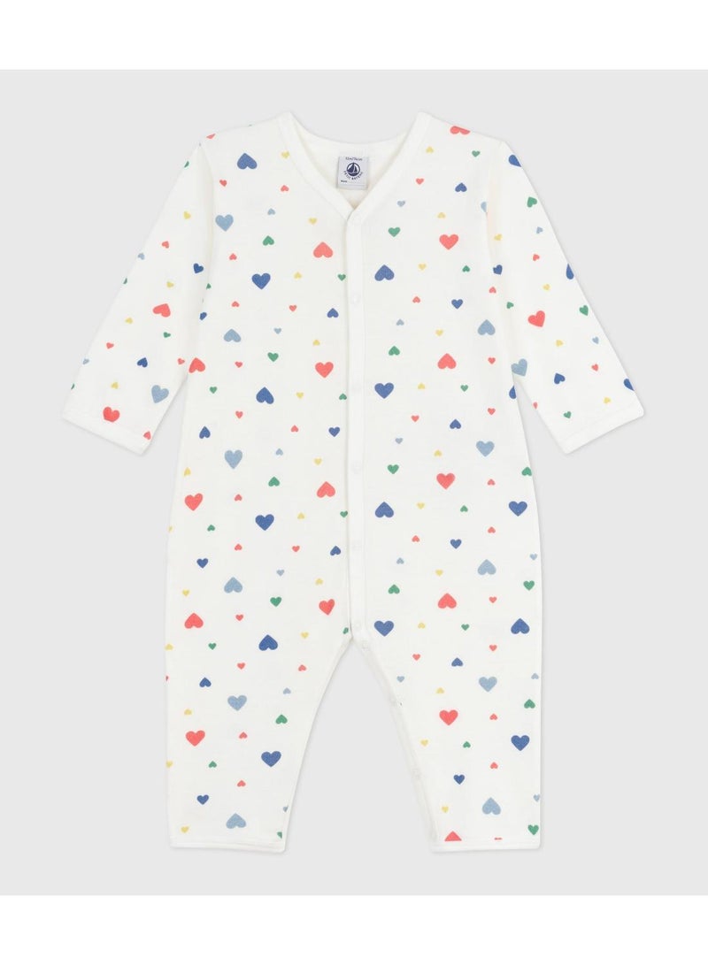 Petit Bateau Babies' footless printed cotton pyjama suit - Image 1