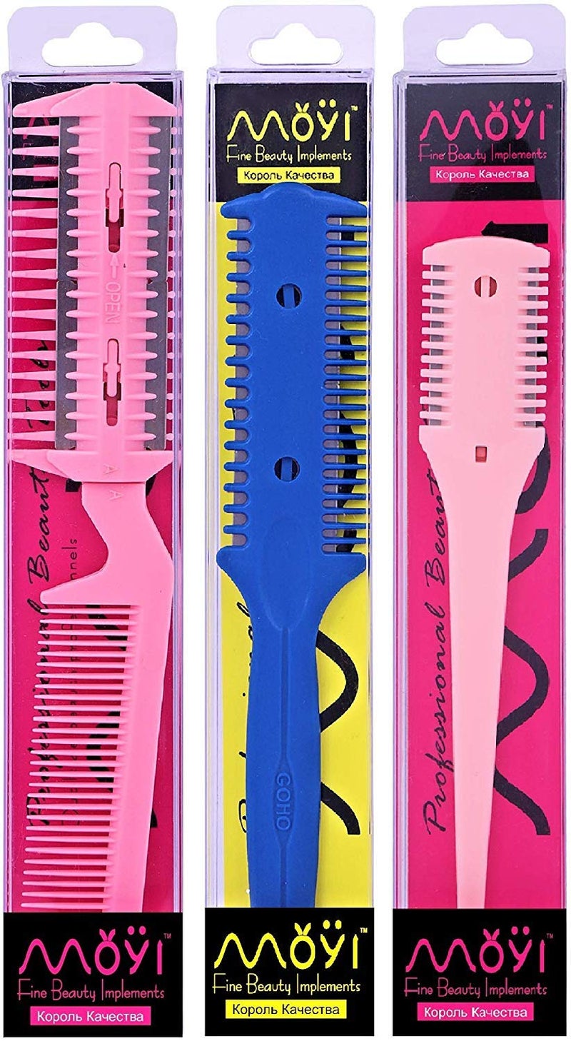 MOYI MultiFunctional Hair Cut ScissorComb Hairdressing Barber Choice Pack Of 3 - Image 1