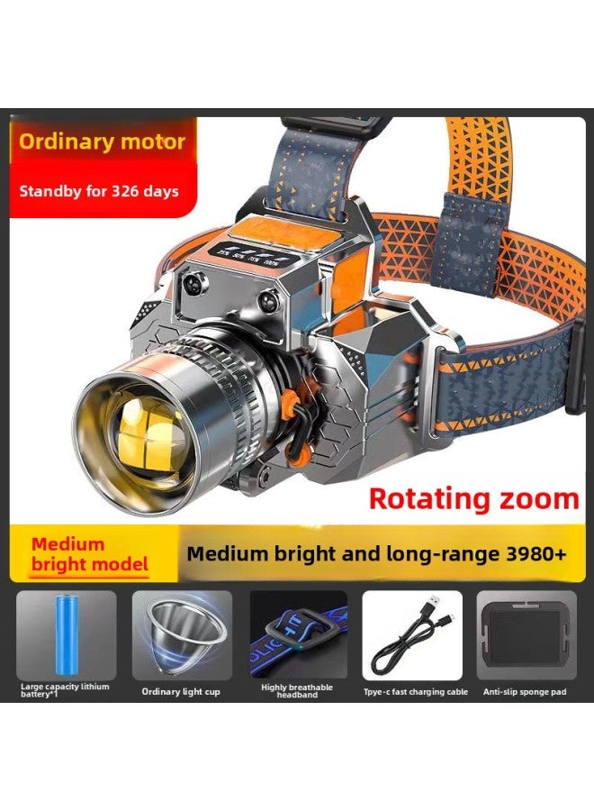 LED Lamp Headlight Strong Light Long-shot Charging Outdoor Night Fishing Flashlight Super Bright Head-mounted Super Long Endurance Miner's Lamp