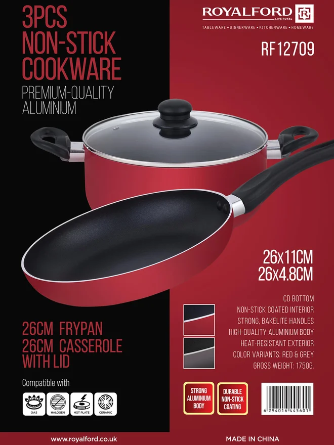 رويال فورد طقم أواني طهي غير لاصقة من  قطع