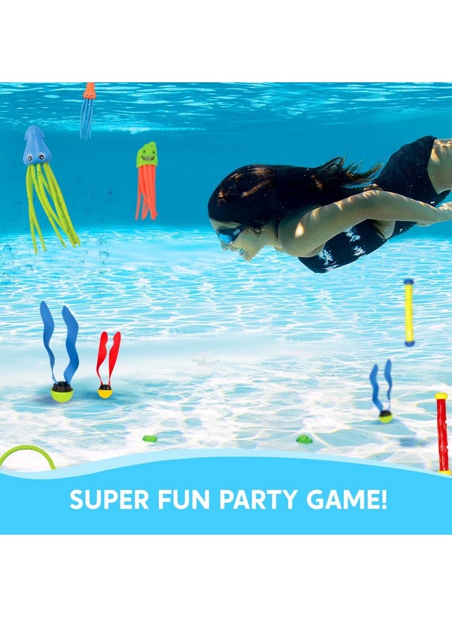 JOYIN JOYIN 30 Pcs Diving Pool Toys for Kids Ages 3-12 Jumbo Set with Storage Bag Pool Games Summer Swim Water FishToys - Image 5